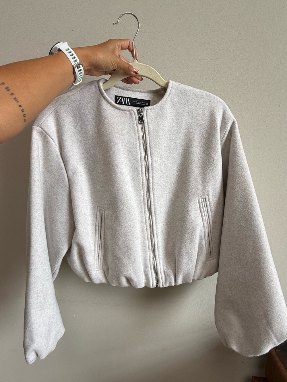 ZARA bubble hem Bomber Jacket